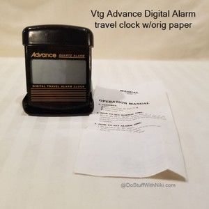 Vintage Advance sm digital alarm clock w/instruc.